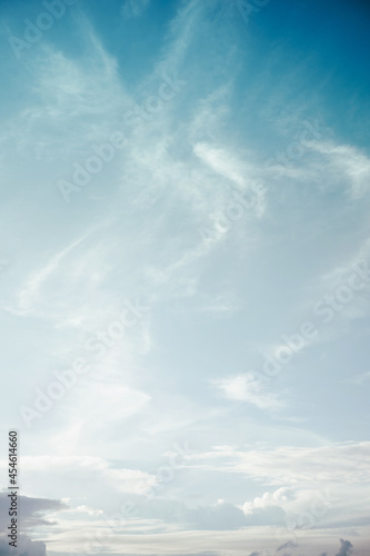 Panorama blue sky clouds background.Bright blue sky with clear white clouds. 