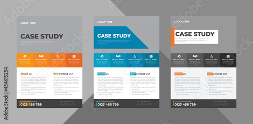 Fototapeta case study flyer design template bundle