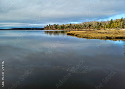 Inlet on Penobscot Bay in Maine in the spring photo