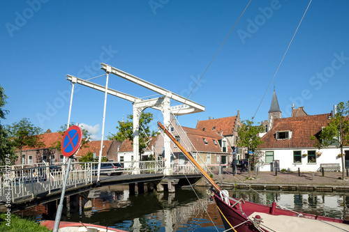 Drawbridge over the Nieuwe Haven in Edam, Noord-Holland province, The Netherlands photo