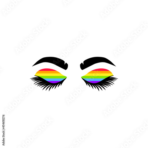 LGBTQ related symbol in rainbow colors. Gay pride.