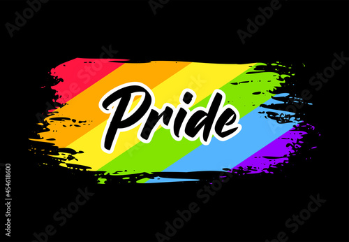LGBTQ related symbol in rainbow colors. Gay pride.