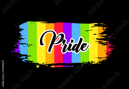 LGBTQ related symbol in rainbow colors. Gay pride.