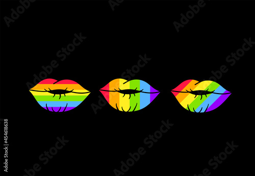 LGBTQ related symbol in rainbow colors. Gay pride.