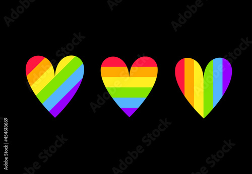 LGBTQ related symbol in rainbow colors. Gay pride.