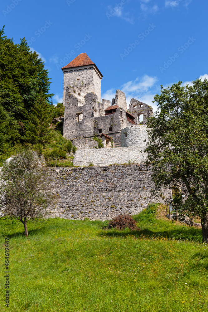 Burg Stain (Grad Kamen) in Begunje, Slowenien. 19.08.2021.	