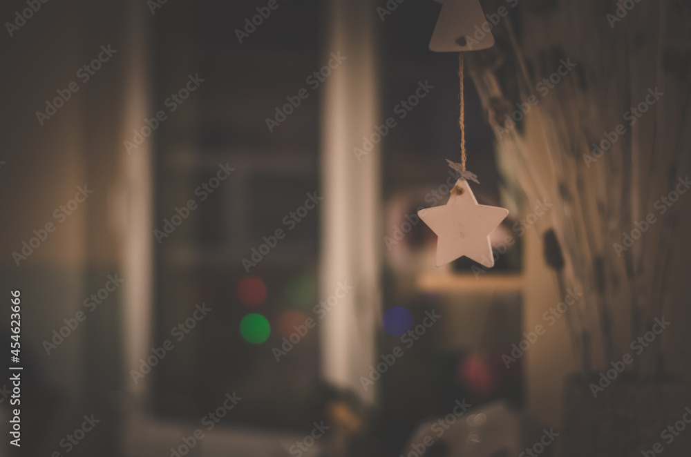 Christmas concept with white star