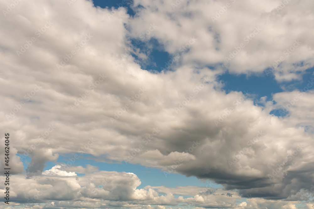 cumulus clouds in a blue sky cumulus clouds in a blue sky