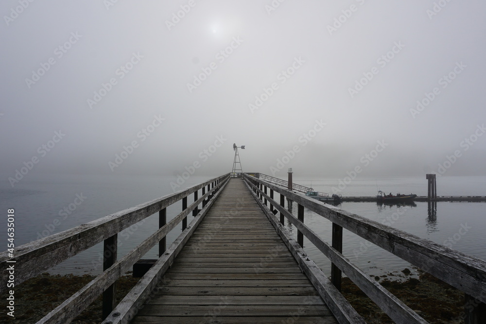 Fototapeta premium Pier in Maquinna Marine Provincial Park, British Columbia, Canada.