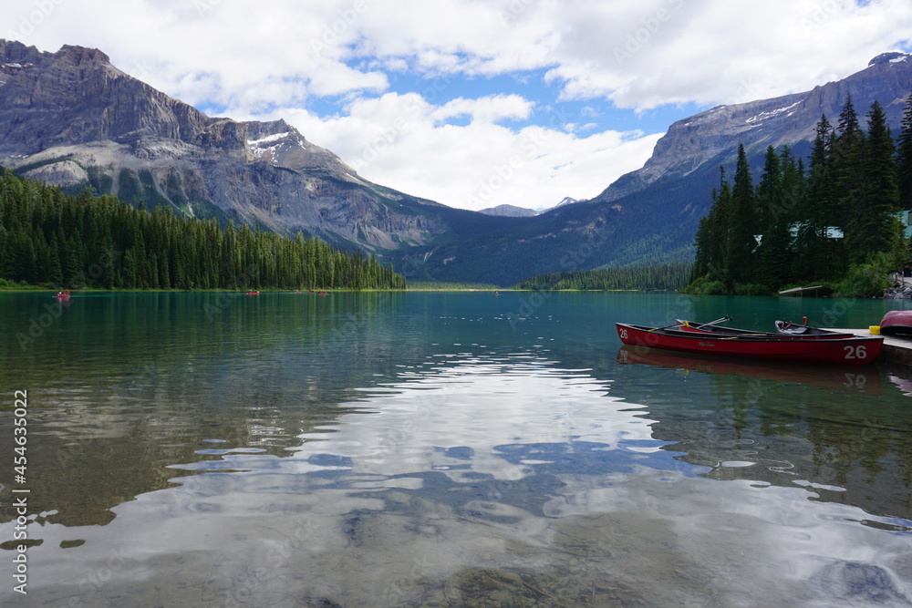 Emerald Lake In Yoho National Park, British Columbia, Canada. Emerald Lake In Yoho National Park, British Columbia, Canada.