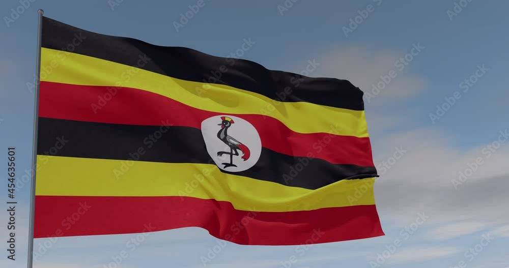 flag Uganda patriotism national freedom, seamless loop, alpha channel flag Uganda patriotism national freedom, seamless loop, alpha channel