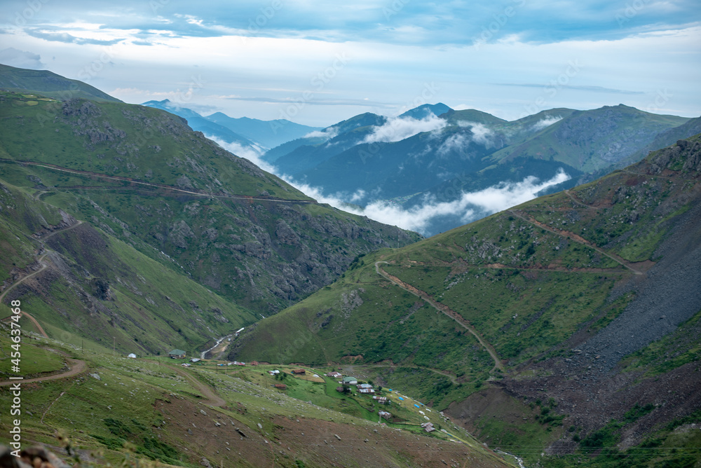 Green and beautiful mountain ranges, Trabzon, Turkey
