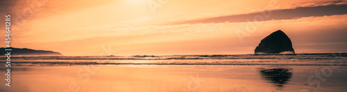 sunset over the beach © Damir