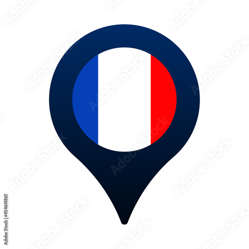 france flag and map pointer icon. National flag location icon vector design, gps locator pin. vector illustration Free Download france flag and map pointer icon. National flag location icon vector design, gps locator pin. vector illustration - GFXLoad