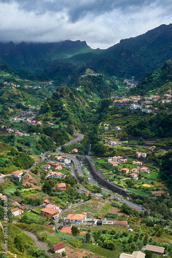 mountain village, agricultural countryside, São Vicente Madeira Island, Portugal Europe