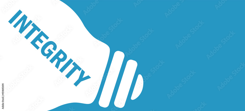 Obraz premium Integrity in lamp background illustration