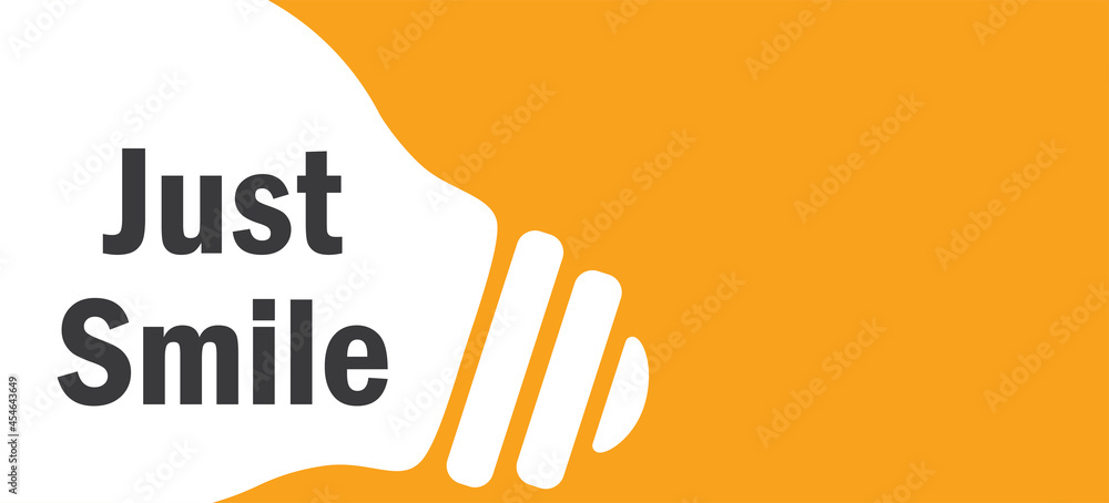 Obraz premium Just Smile in lamp background illustration