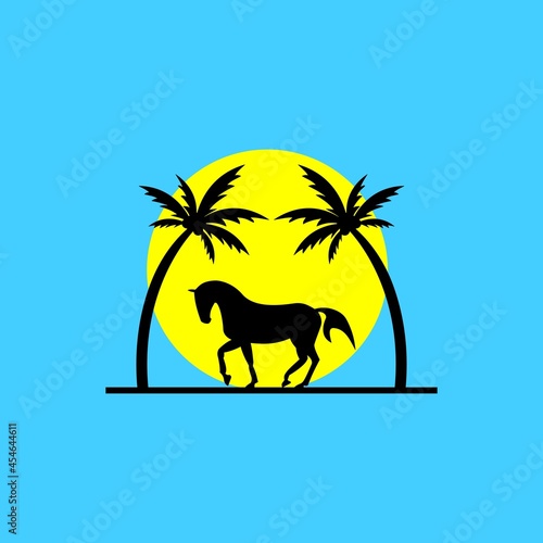 A beach logo for your tourism business company or for your design elements. Minimalist vector logo