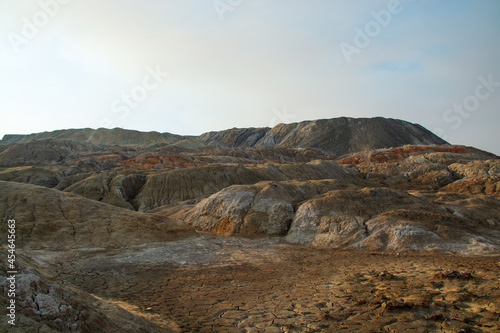 Fotografie The clay quarry resembles a cosmic landscape