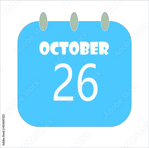 October Calendar Date Icon, Event Date Icon, Calendar Date, Icon Design Vector Graphic