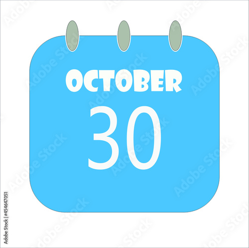 October Calendar Date Icon, Event Date Icon, Calendar Date, Icon Design Vector Graphic