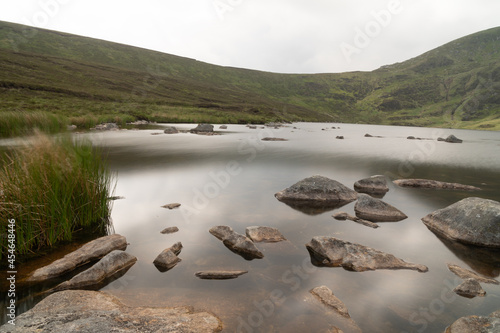 Heart shaped Lake Ouler Tonelagee Mountain, Wicklow County, Ireland.