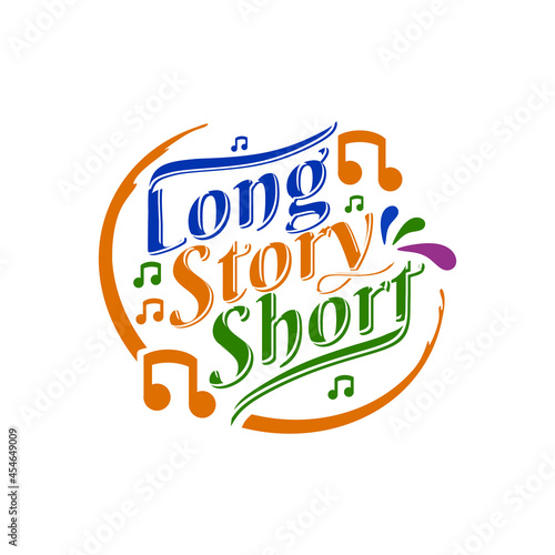 long story short music song party logo design vector 
