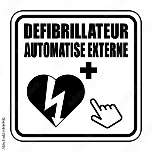 Logo défibrillateur automatisé externe.