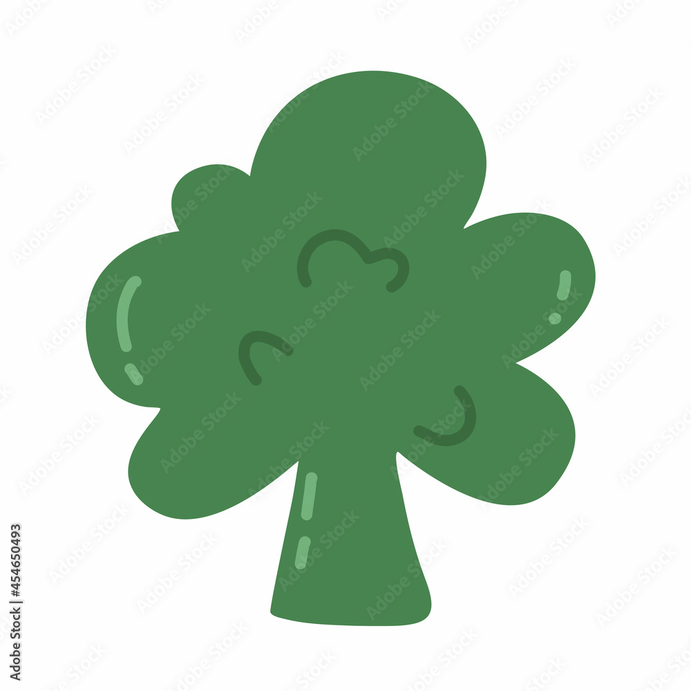 Sticker design with a broccoli Sticker design with a broccoli