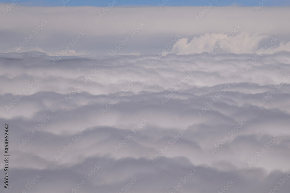 Cumulus clouds from airplane