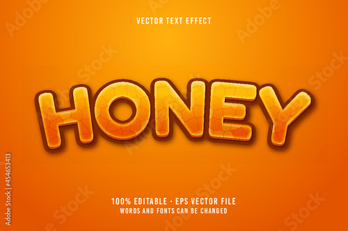Honey text, editable font effect