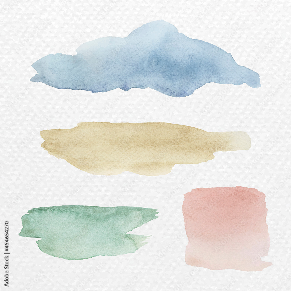 Fototapeta premium Colorful watercolor brush strokes background vector