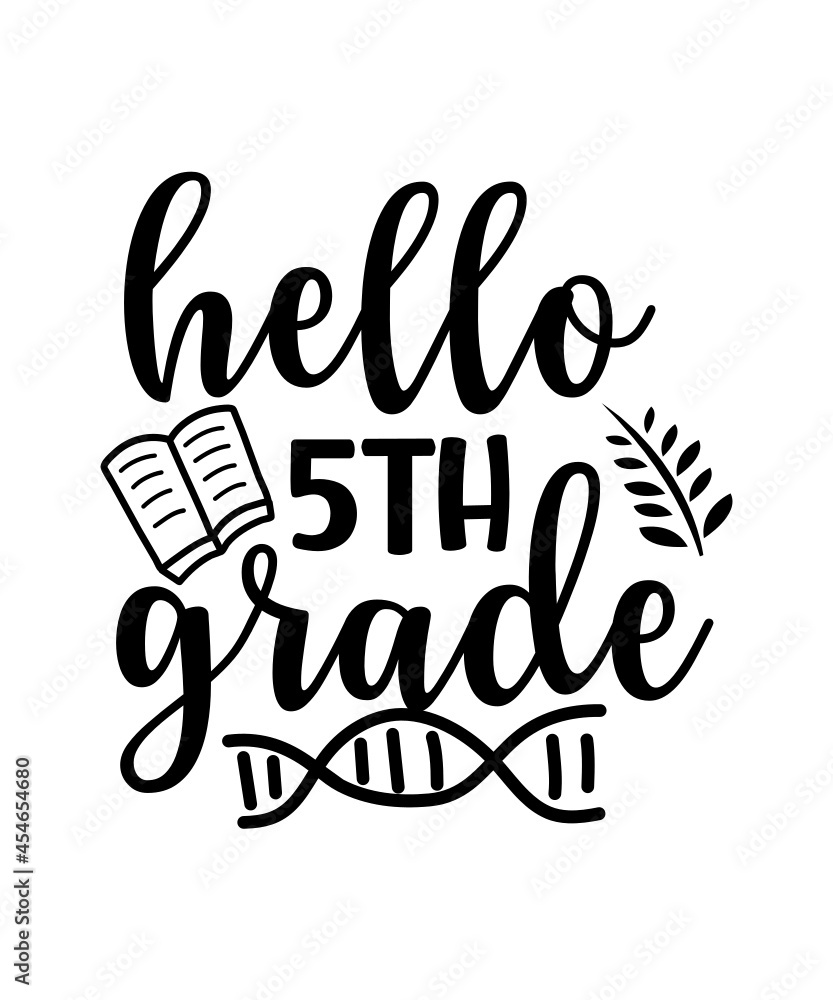 Obraz premium Back To School SVG Bundle, Teacher Svg, 100th days of school, Graduation Cap, Book, Kids Silhouette Png Eps Dxf Vinyl Decal Digital Cut File,Back To School SVG Bundle, Teacher Svg, monogram svg, schoo