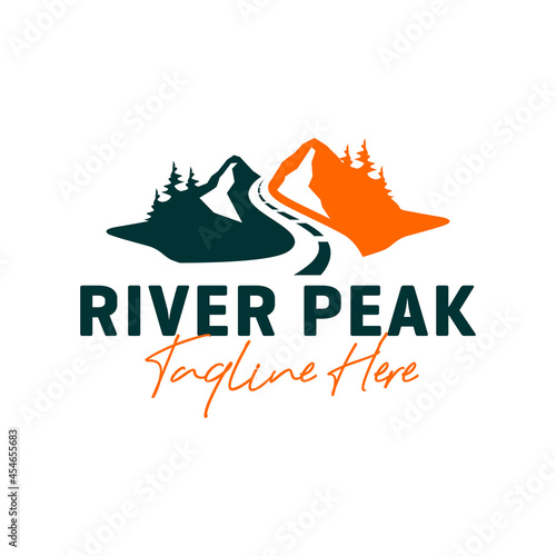 mountain road inspiration illustration logo design