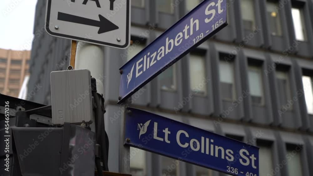 Intersection of Elizabeth and Lt Collins street in downtown Melbourne Intersection of Elizabeth and Lt Collins street in downtown Melbourne
