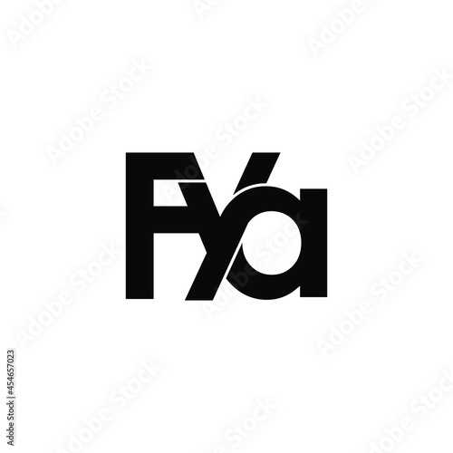 fya initial letter monogram logo design