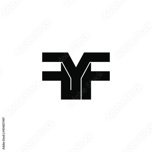 fyf initial letter monogram logo design