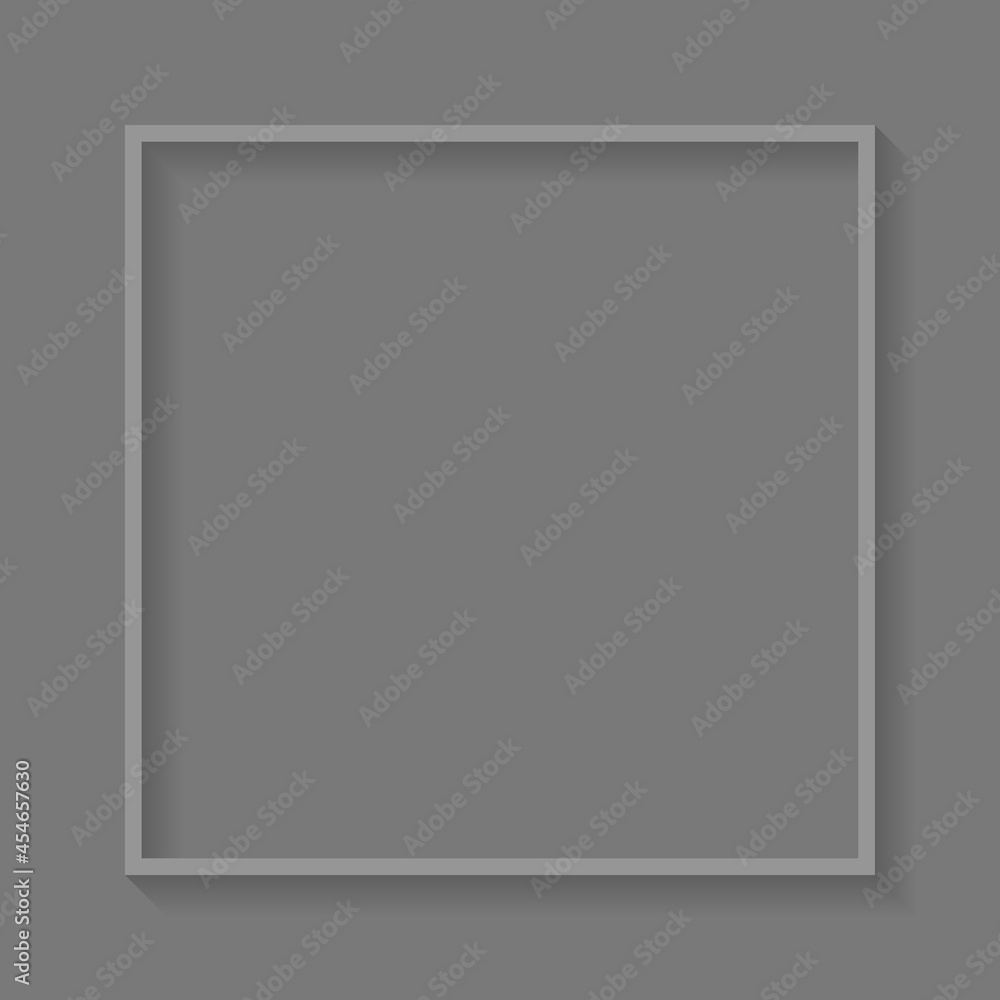 Square gray frame on light gray background vector Square gray frame on light gray background vector