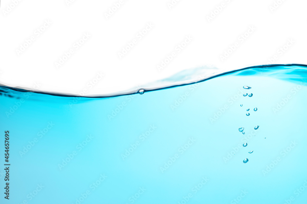 Water Wave. Pure Blue Water on white background