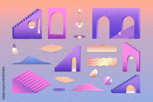 Colorful modern abstract art vector.