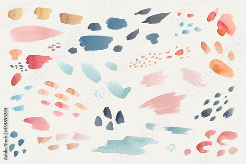 Colorful watercolor patterned background template vector