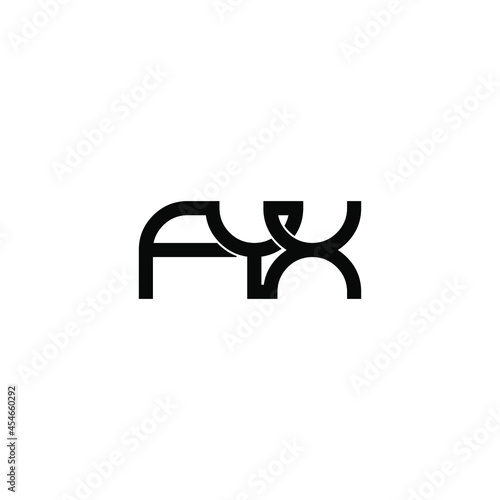 fyx initial letter monogram logo design