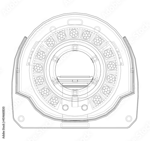 CT scanner, MRI machine. Vector