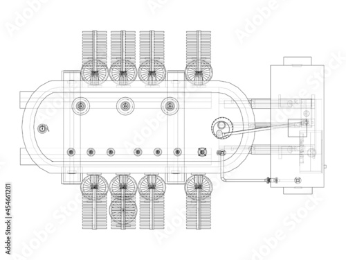 High-voltage transformer. Vector