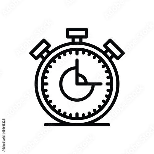 Black line icon for timer