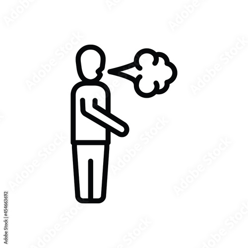 Black line icon for blowing