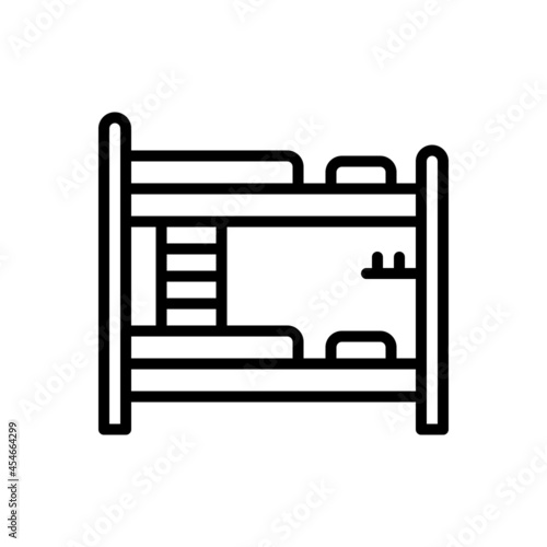 Black line icon for hostels