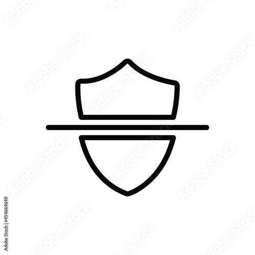 Black line icon for divisions