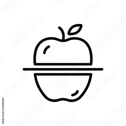 Black line icon for divisions