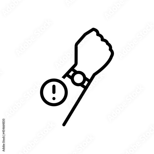 Black line icon for delay